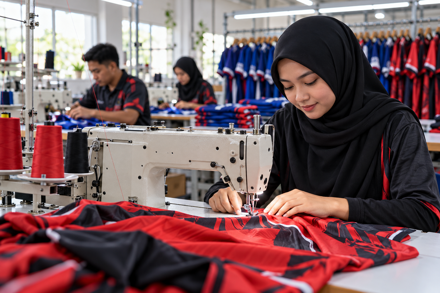 Craftsmanship at our apparel workshop